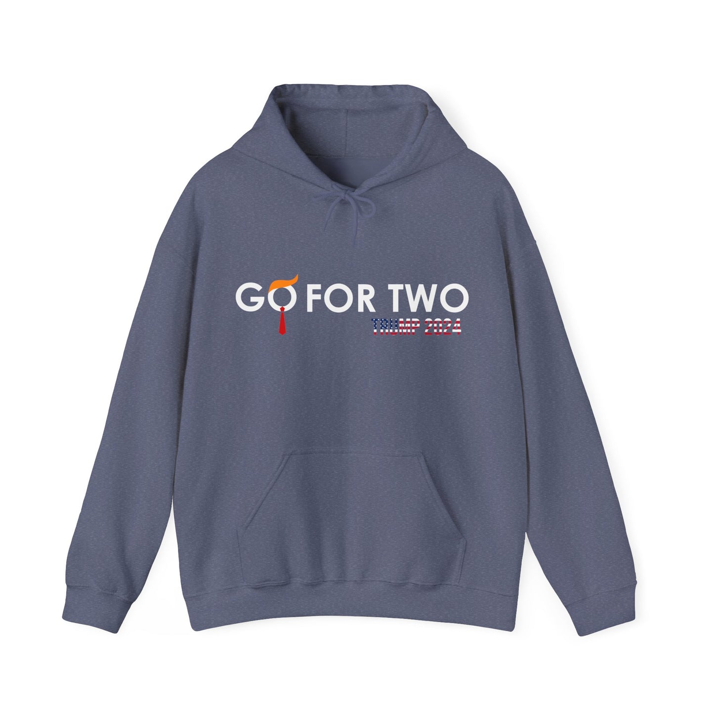 🔥 GO FOR TWO Hoodie (Unisex)- Trump 2024 Election Apparel