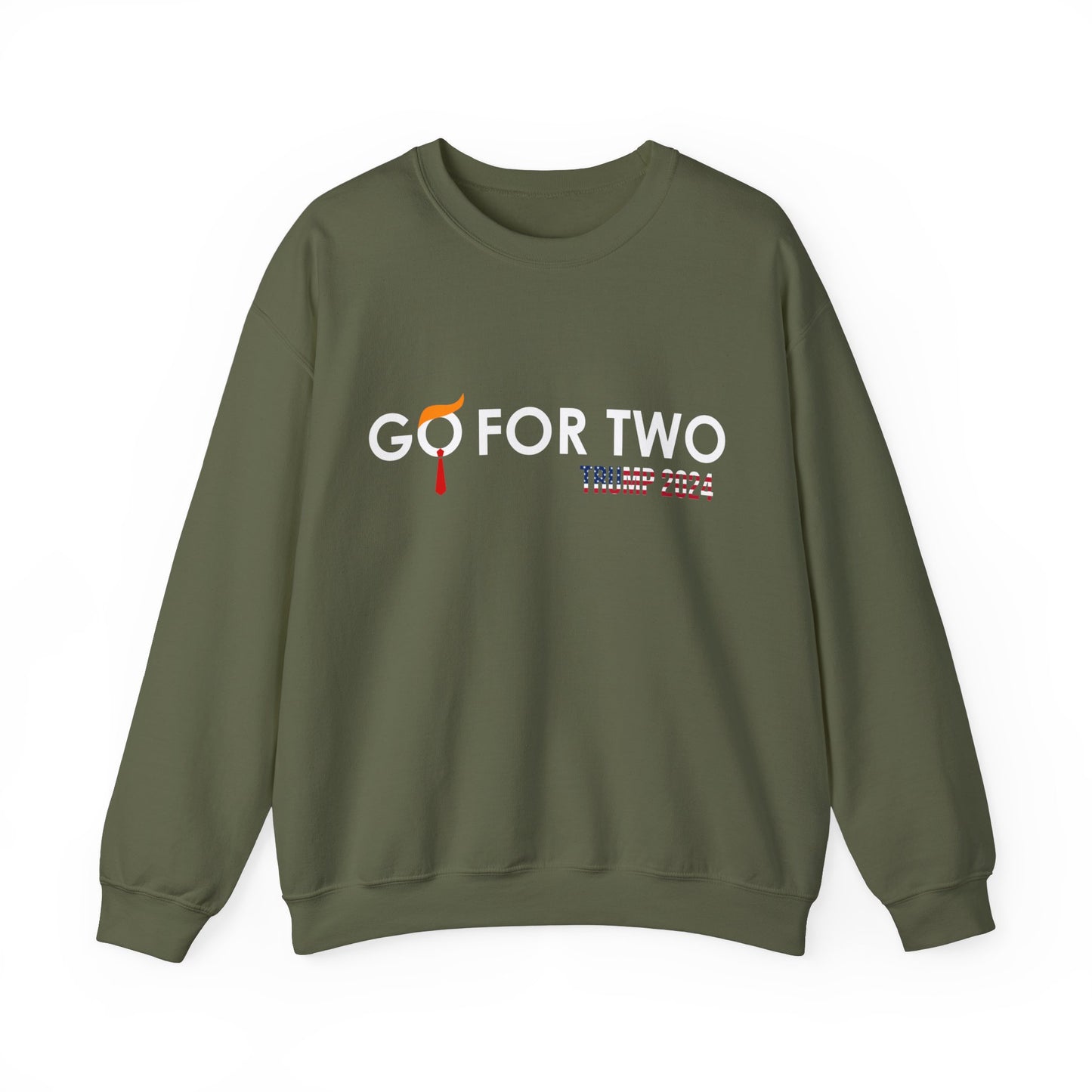 🔥 "GO FOR TWO" Trump 2024 Unisex Sweatshirt - Bold Political Statement 🧡👔🇺🇸