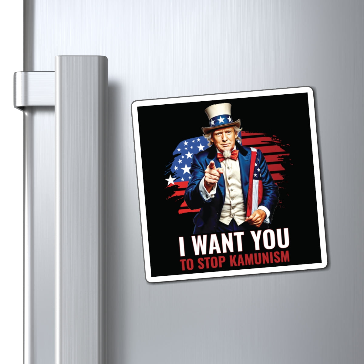 Uncle Trump "I Want You, To Stop Kamunism" Magnet - Patriotic 2024 Election Memorabilia