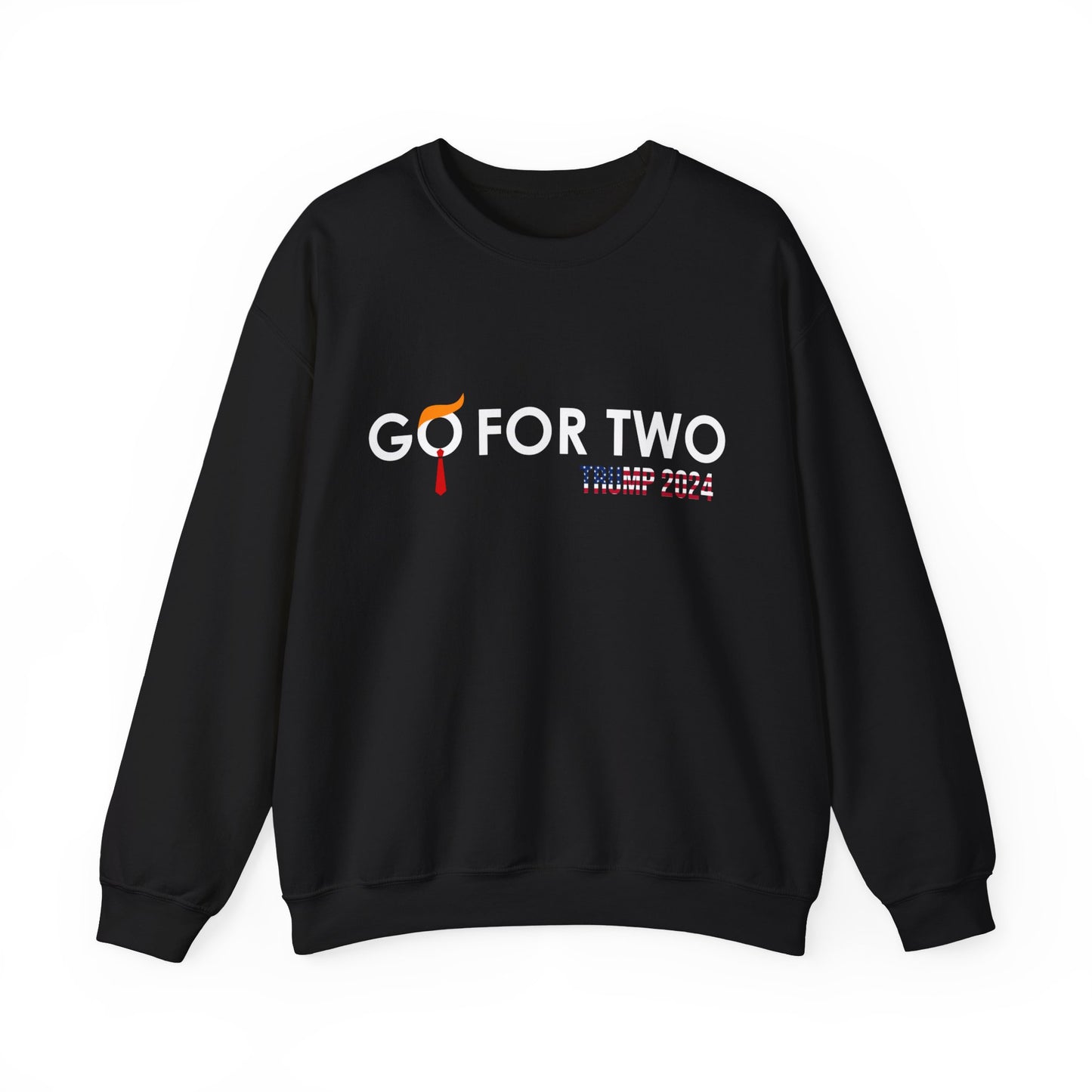 🔥 "GO FOR TWO" Trump 2024 Unisex Sweatshirt - Bold Political Statement 🧡👔🇺🇸