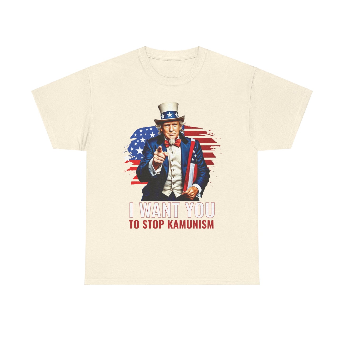 Uncle Trump "I Want You, To Stop Kamunism" T-Shirt (Unisex) - Patriotic 2024 Election Apparel