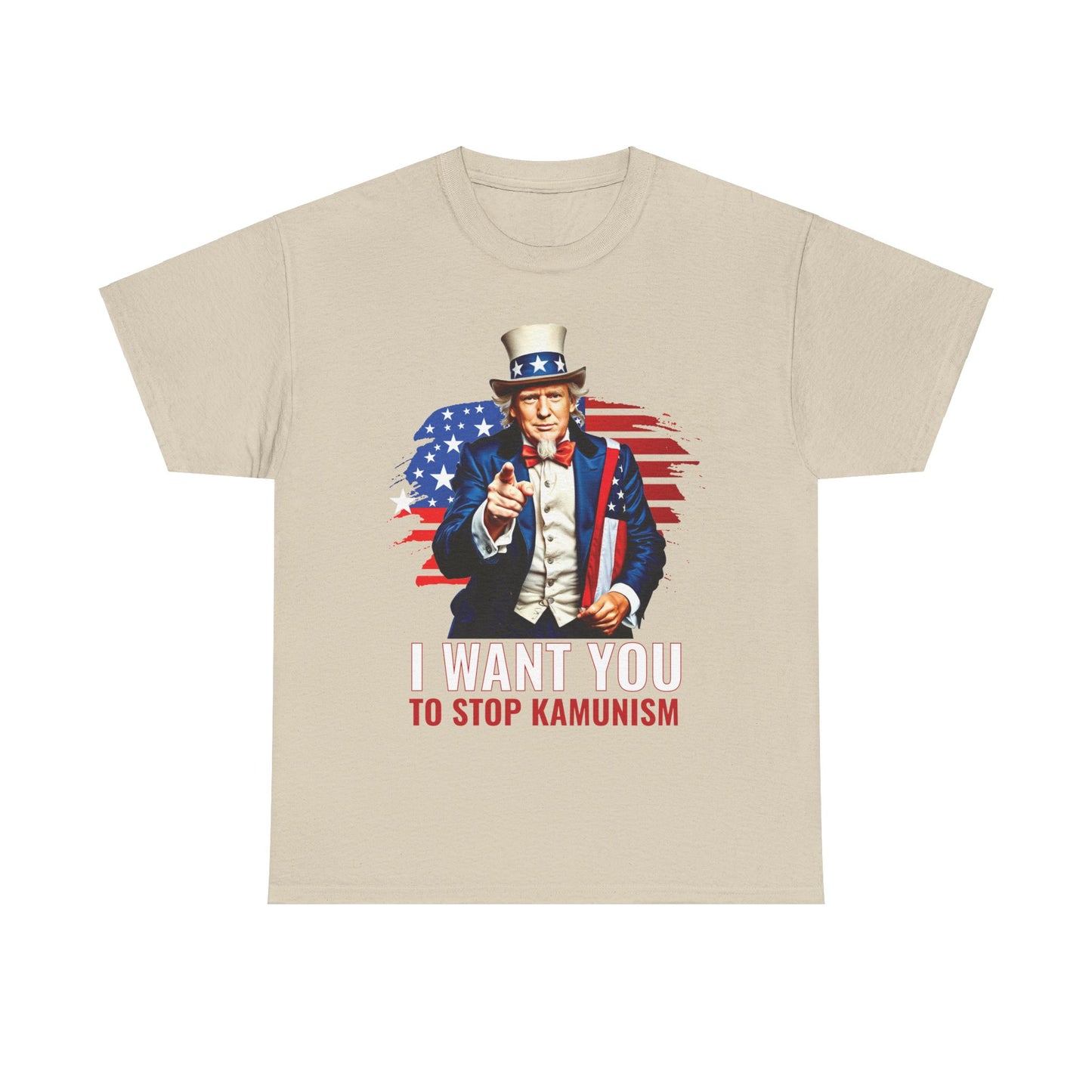 Uncle Trump "I Want You, To Stop Kamunism" T-Shirt (Unisex) - Patriotic 2024 Election Apparel