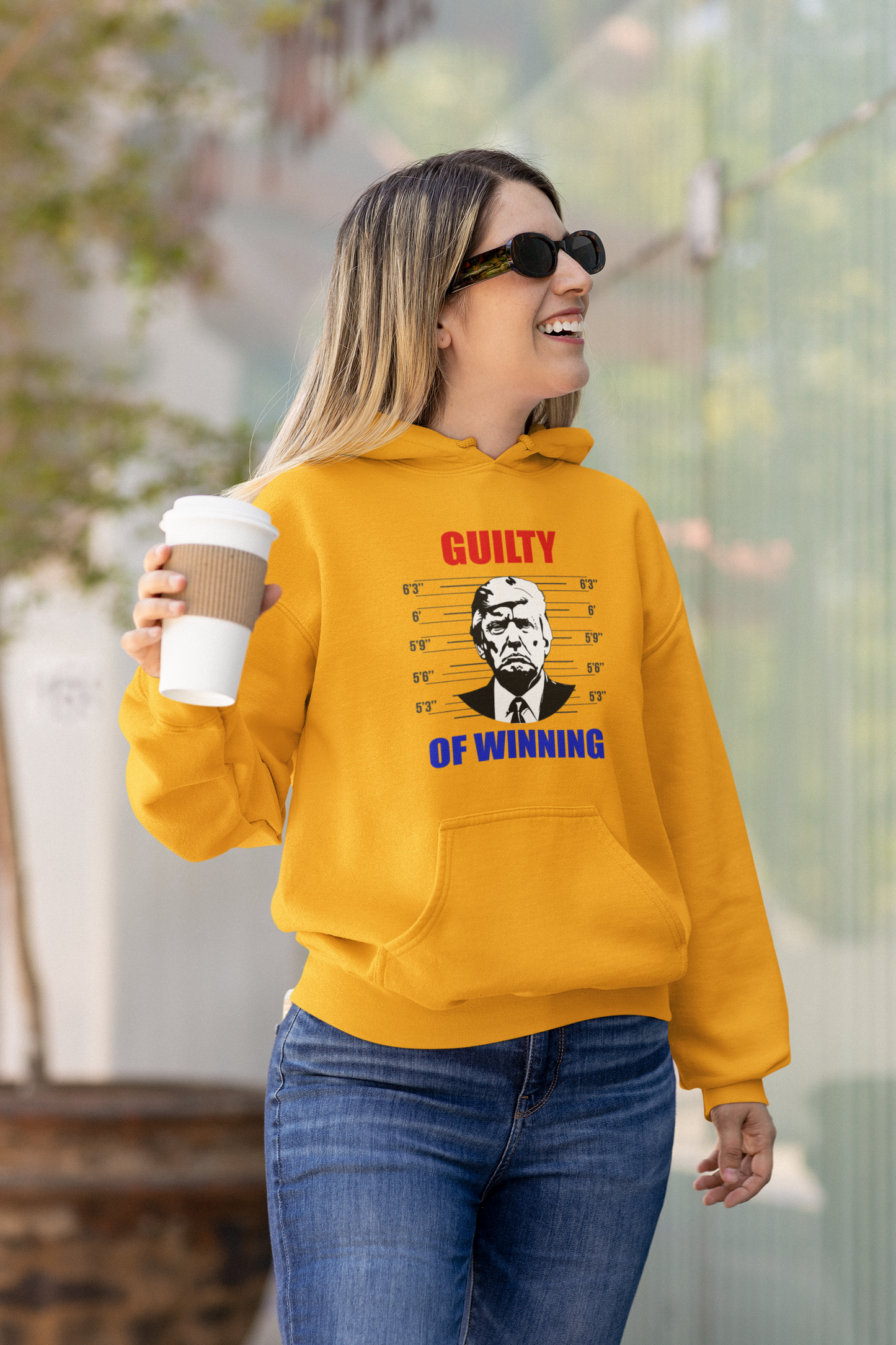 🇺🇸 GUILTY OF WINNING Donald Trump Mugshot Hoodie (Unisex)