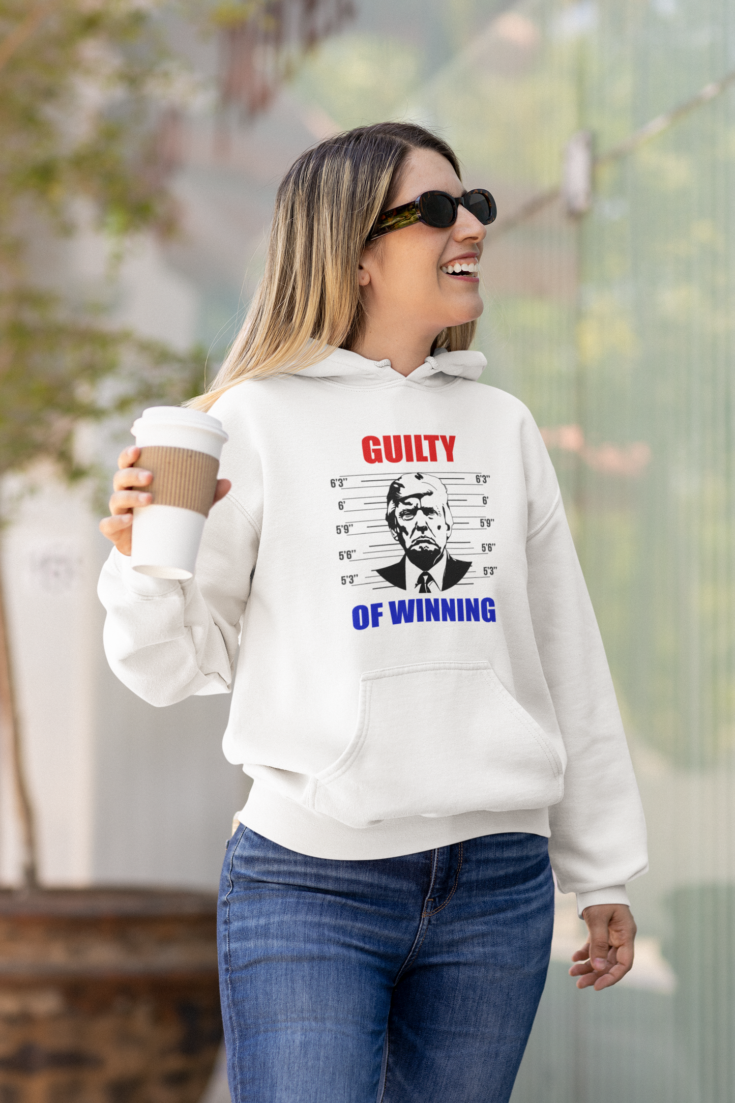 🇺🇸 GUILTY OF WINNING Donald Trump Mugshot Hoodie (Unisex)