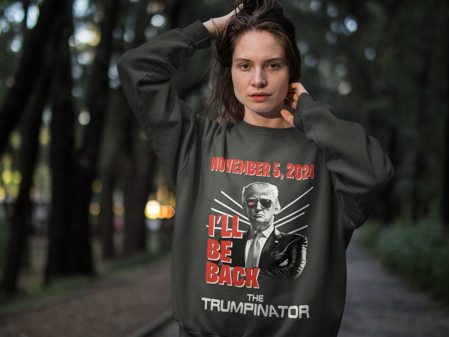 🕶 "The Trumpinator" OG Sweatshirt (Unisex): A Bold Statement for the 2024 Election