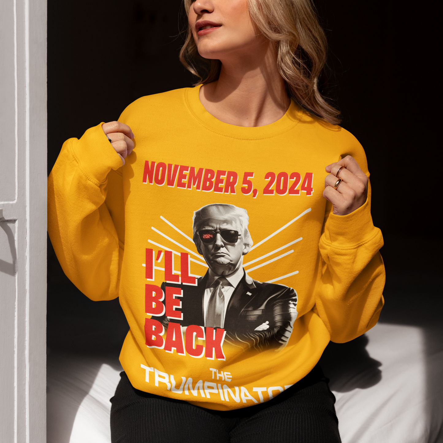 🕶 "The Trumpinator" OG Sweatshirt (Unisex): A Bold Statement for the 2024 Election