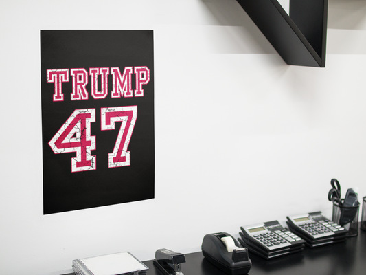 🏈 Trump 47 Football Jersey Poster - 2024 Presidential Election Decor