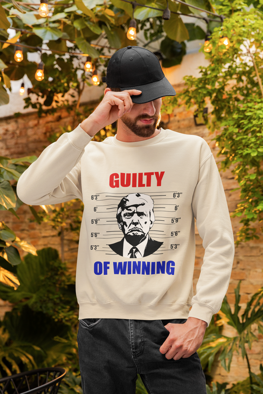 🇺🇸Trump Mugshot Sweatshirt (Unisex)- "Guilty of Winning"